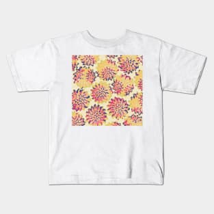 Lemon Berry Lovely - Yellow, Salmon, Violet and Pink - Digitally Illustrated Abstract Flower Pattern for Home Decor, Clothing Fabric, Curtains, Bedding, Pillows, Upholstery, Phone Cases and Stationary Kids T-Shirt